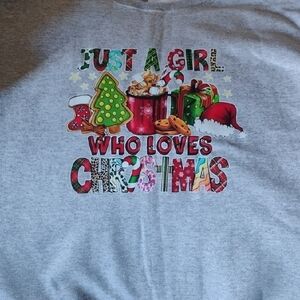 Gray Christmas Graphic T-Shirt